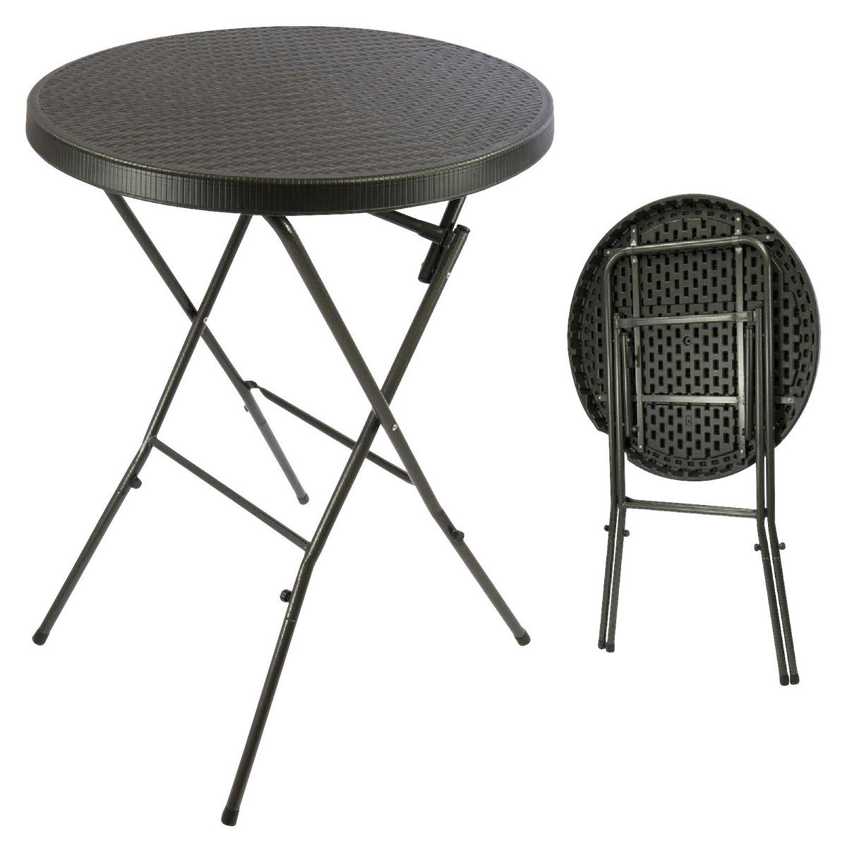 VCM Stehtisch schwarz Kunststoff H/D: ca. 110x80 cm Stehtisch - schwarz (80,00/110,00cm) - VCM