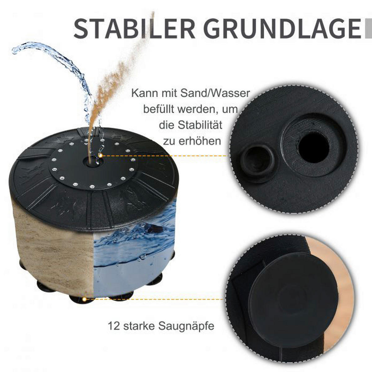 HOMCOM Standboxsack schwarz Stahl B/H: ca. 50x170 cm Standboxsack - schwarz (50,00/170,00cm) - HOMCOM