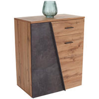 Schuhkommode Venedig Eiche Artisan Nachbildung Beton dunkel Nachbildung B/H/T: ca. 80x92x35 cm Venedig - Eiche/Beton (80,00/92,00/35,00cm)