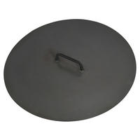 CookKing Deckel für Feuerschale 80 schwarz Stahl B/T: ca. 80,5x80,5 cm 80 - schwarz (80,50/80,50cm) - CookKing