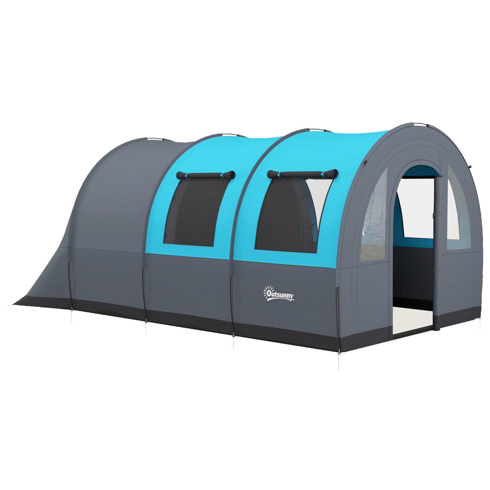 Outsunny Campingzelt B/H/L: ca. 260x200x480 cm Campingzelt - grau (480,00/260,00/200,00cm) - Outsunny