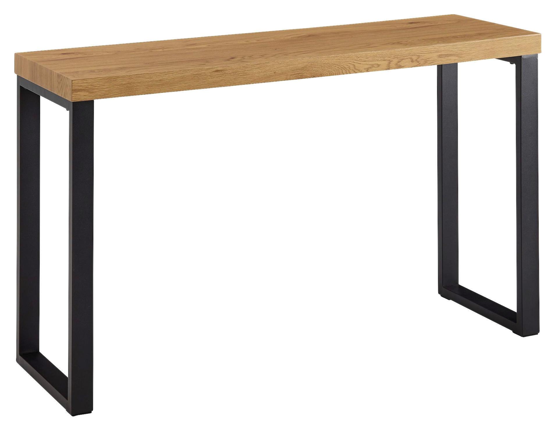 Konsolentisch natur schwarz pulverbeschichtet MDF Eisen B/H/T: ca. 120x75,5x39 cm Konsolentisch - natur/schwarz (120,00/75,50/39,00cm) - Wohnling