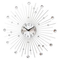 Mebus Wanduhr silber B/H/L: ca. 4x50x50 cm Wanduhr_Quarz - silber (50,00/4,00/50,00cm) - Mebus