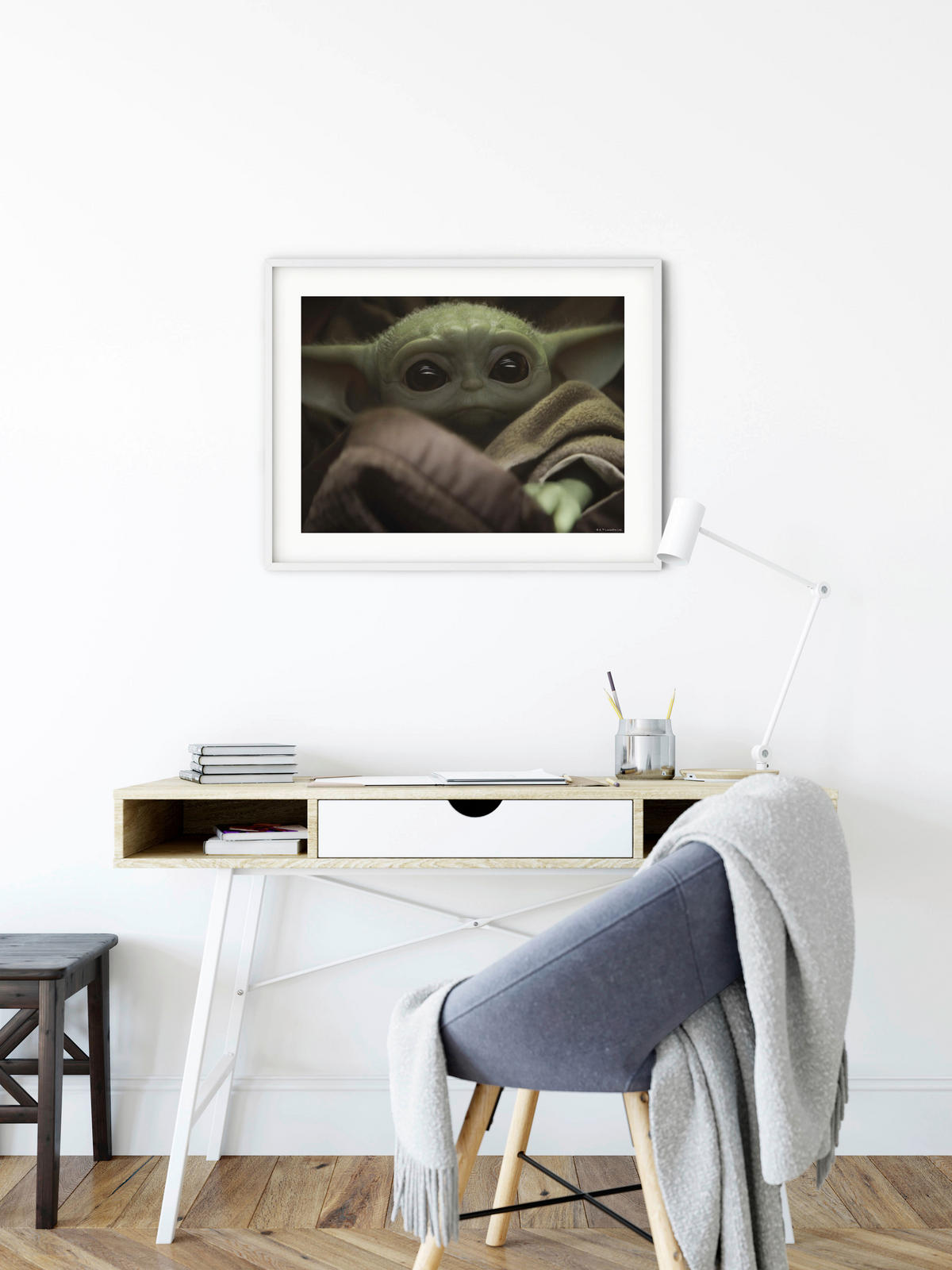 Komar Poster Mandalorian The Child Cute Face Disney B/L: ca. 40x30 cm Mandalorian The Child Cute Face - (40,00/30,00cm) - Komar