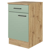Flex-Well Unterschrank Cara grün B/H/T: ca. 50x85x60 cm Cara - Eiche/schwarz (50,00/85,00/60,00cm) - Flex-Well