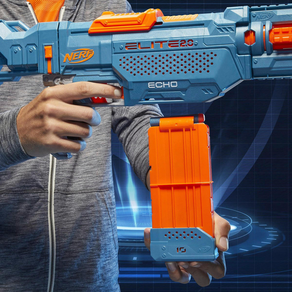 Hasbro Wasserblaster Nerf orange B/H/L: ca. 3x7x68 cm Nerf - orange/blau (68,00/3,00/7,00cm) - Hasbro