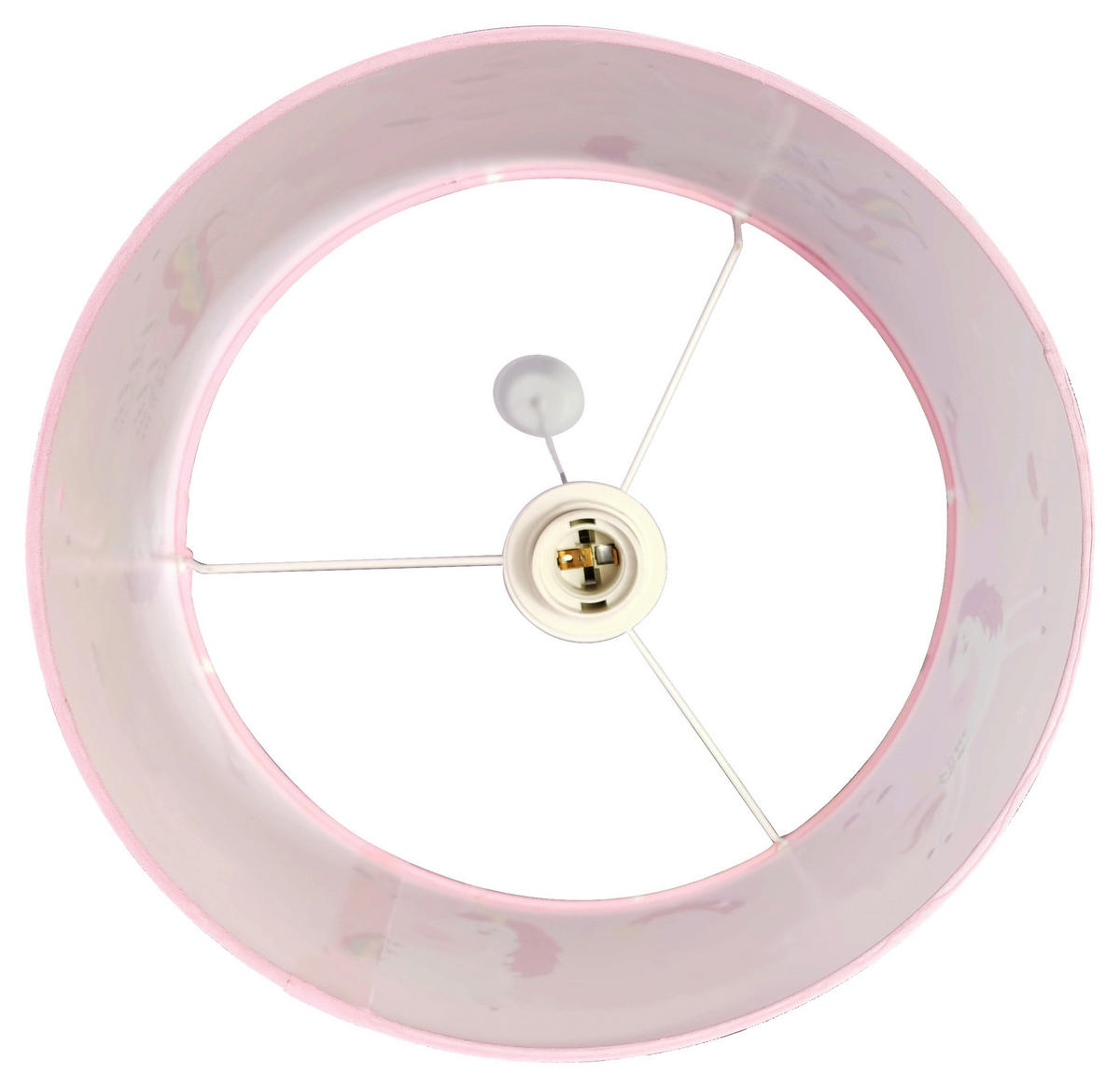 POCOline Pendelleuchte weiß rosa Kunststoff Stoff H/D: ca. 120x30
