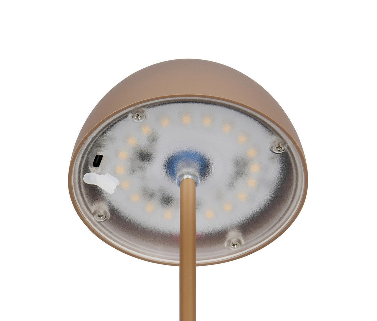 Reality LED Tischleuchte ORTIZ kaffee Kunststoff H: ca. 2 cm 1 Brennstellen Ortiz - kaffee (2,00cm) - Reality