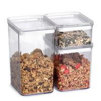 Zeller Vorratsdosen-Set transparent B/H/L: ca. 10,4x18,5x12,8 cm Vorratsdosen-Set_3-tlg. - transparent (12,80/10,40/18,50cm) - Zeller