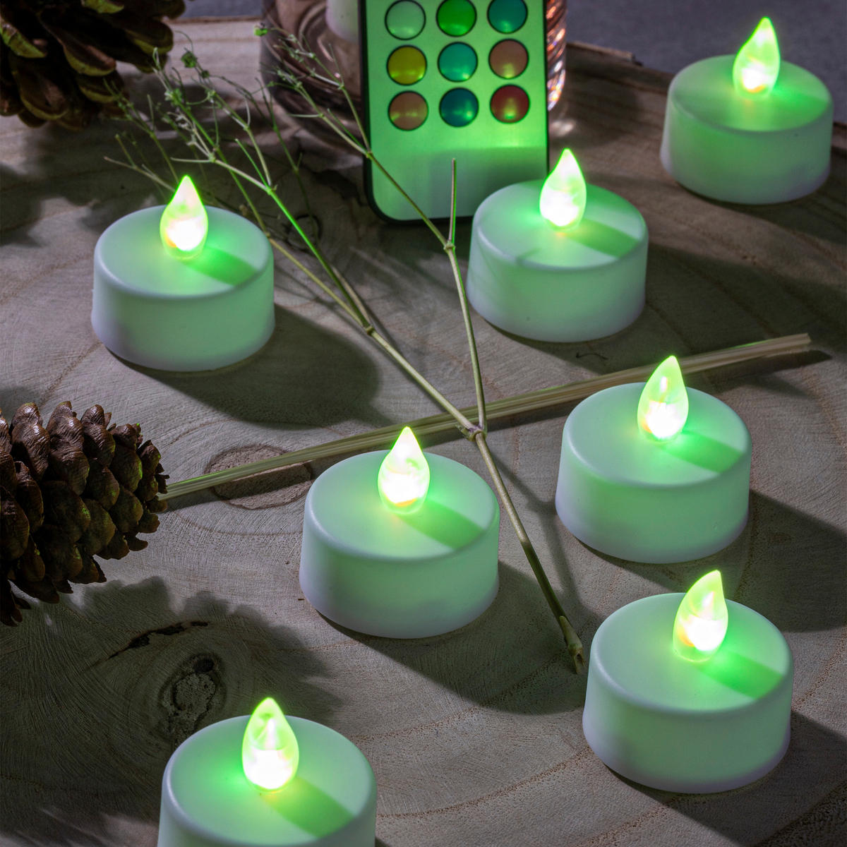 HI LED-Teelichter weiß LED-Teelichtset_10tlg. - weiß - HI