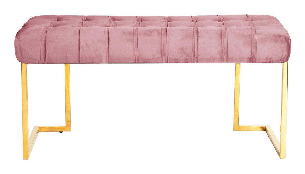 Sitzbank Rare 201 altrosa B/H/T: ca. 47x48x100 cm Rare 201 - gold/altrosa (47,00/48,00/100,00cm) - 360 Living