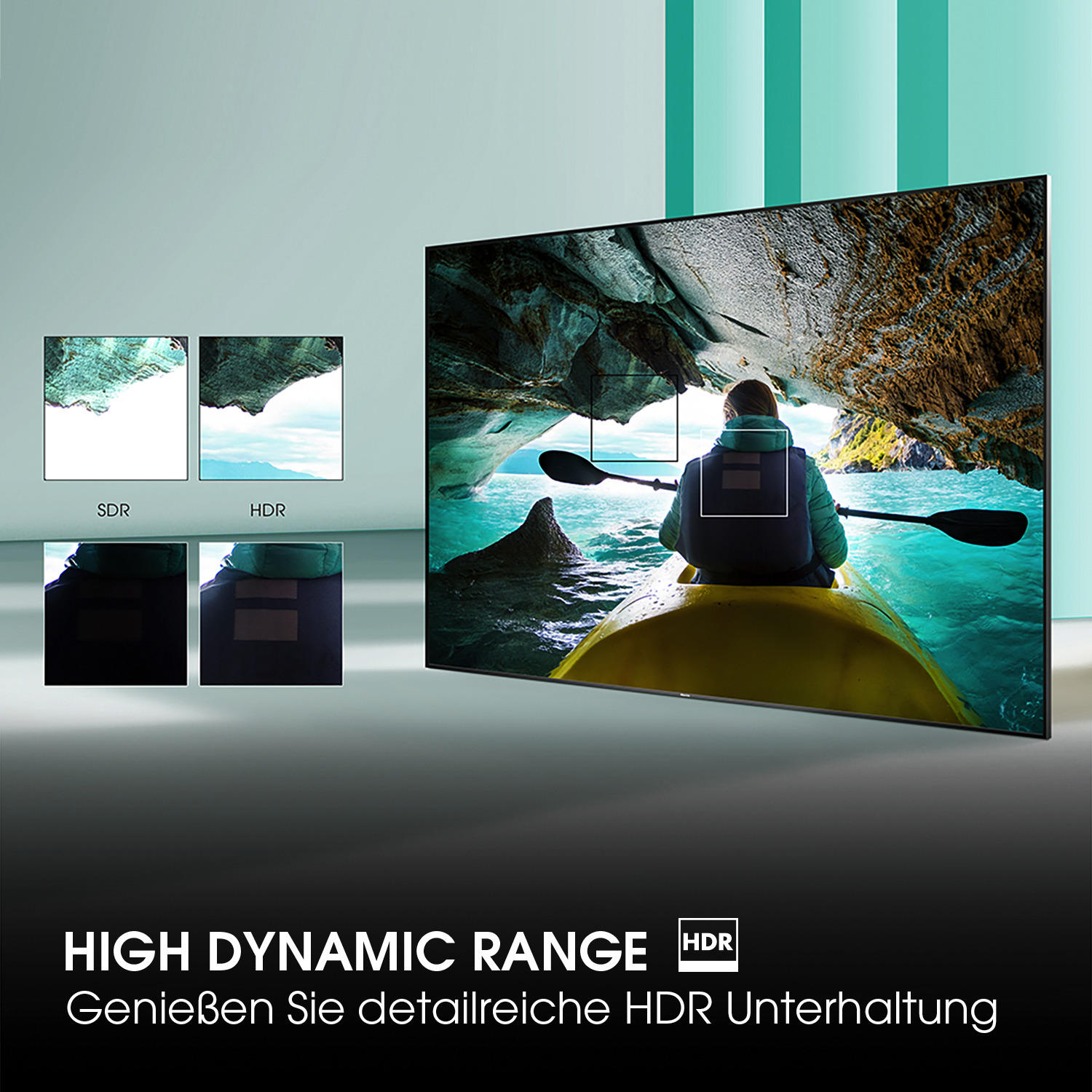 Hisense LED-TV 55A7300F 55 Zoll Diagonale ca. 139 cm LED-Smart-TV_55"_4k_55A7300F_Hisens - schwarz (123,00/23,00/76,00cm)