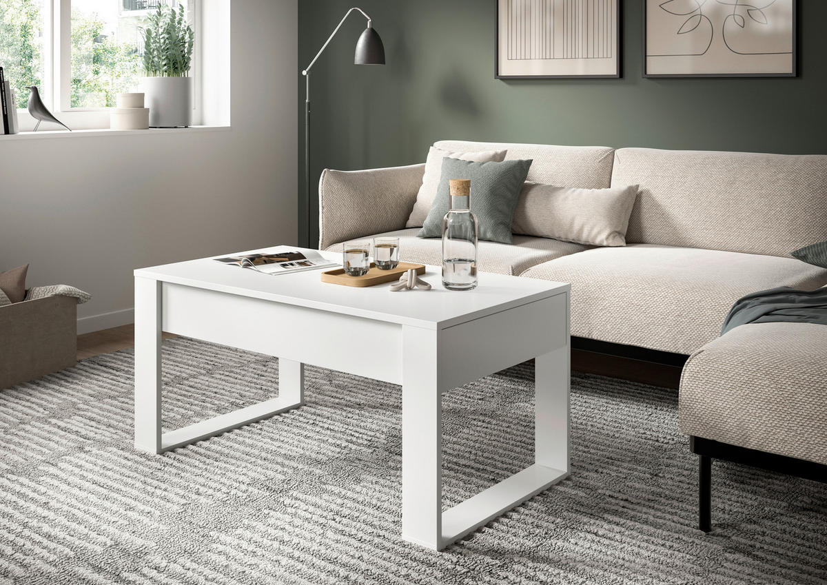 Couchtisch Malmö weiß B/H/T: ca. 110x52x60 cm Malmö - weiß (110,00/52,00/60,00cm) - xonox.home