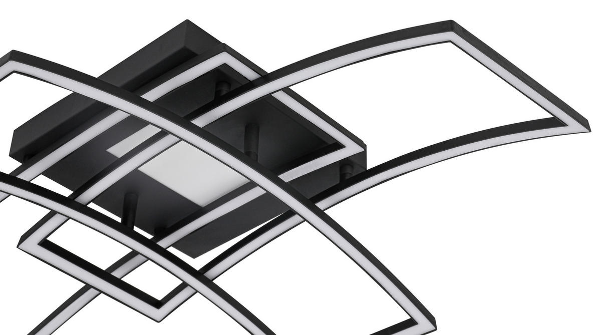 Nolo LED-Deckenleuchte schwarz Metall B/H/L: ca. 59x15x82 cm LED-Deckenleuchte_Curve - schwarz (82,00/59,00/15,00cm) - Nolo