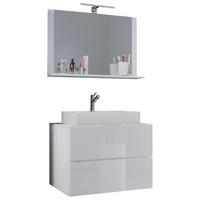 Waschplatz 3tlg-Lendas weiß weiß B/H/T: ca. 61x134x51,4 cm 3tlg-Lendas - weiß (61,00/134,00/51,40cm) - VCM Möbel