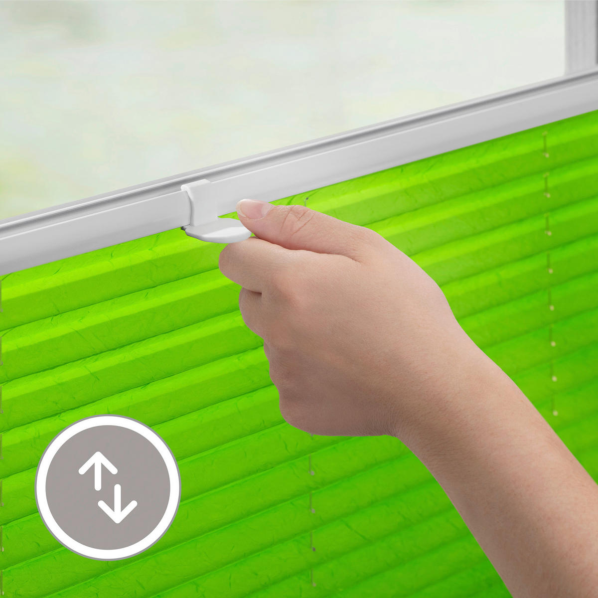 LICHTBLICK Spannplissee grün B/L: ca. 95x130 cm Plissee_Klemmfix - grün (95,00/130,00cm) - LICHTBLICK