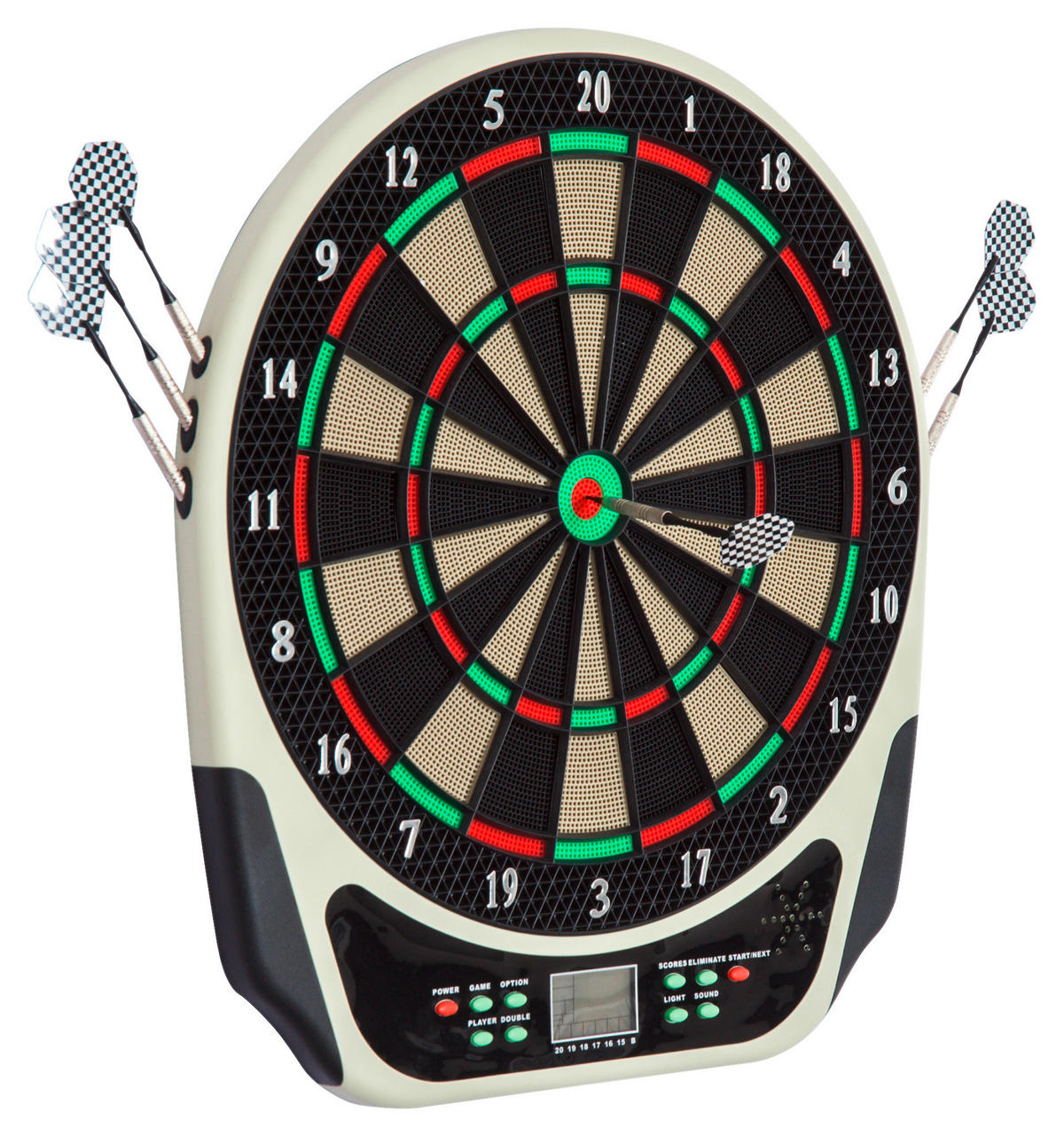 HOMCOM elektrisches Dartboard B/H/T: ca. 44x50x3,2 cm Elektronische_Dartboard - schwarz (44,00/50,00/3,20cm) - HOMCOM
