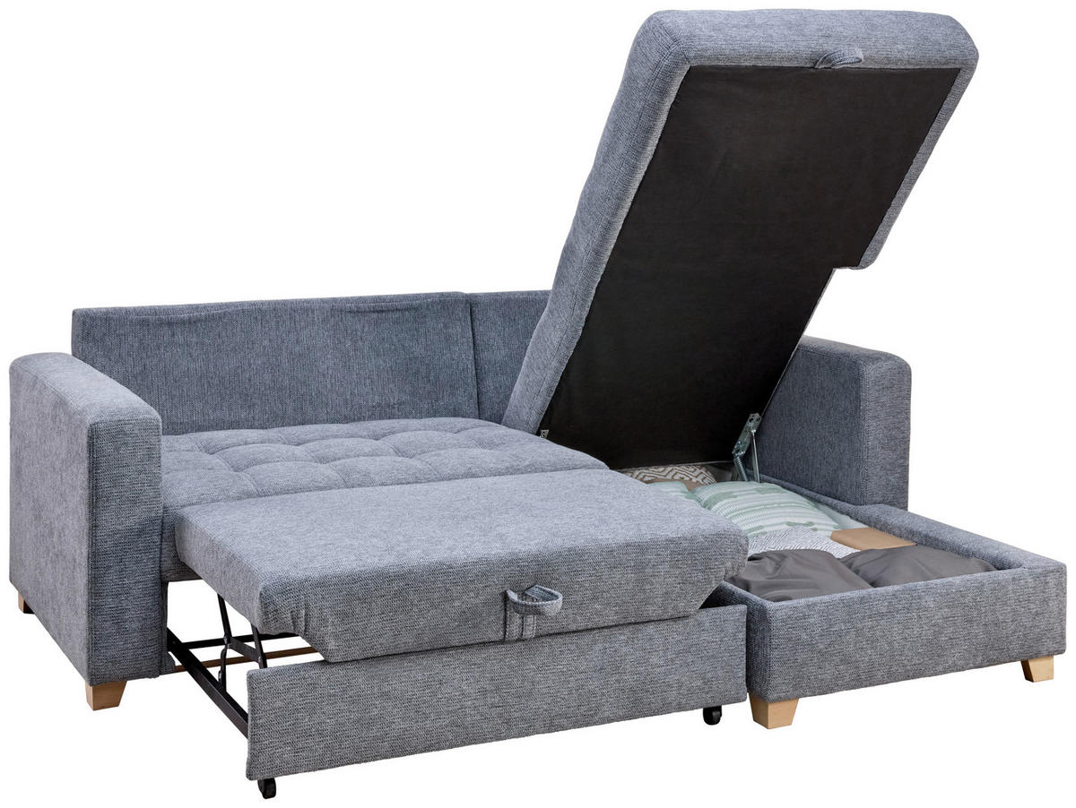 Funktionsecke Split grau Microfaser B/H/T: ca. 224x91x168 cm Split - Eiche/grau (224,00/91,00/168,00cm)