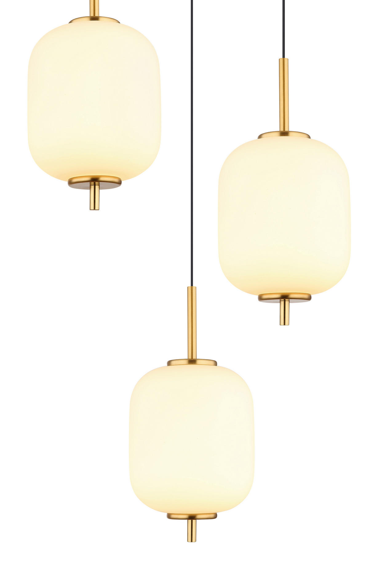 GLOBO Pendelleuchte messing Metall Glas H/D: ca. 150x35,5 cm 1.0 Brennstellen 15217-3 - messing (35,50/150,00cm) - GLOBO