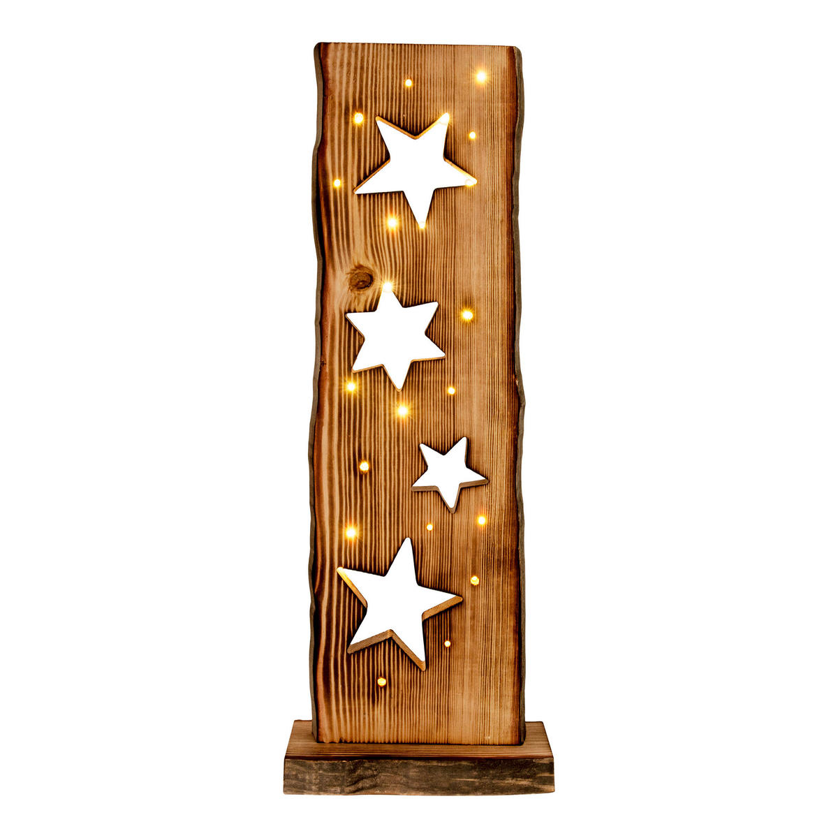 Näve Leuchten LED-Dekoartikel LED-Holz-Weihnachtsleuchte STERNE - natur (11,00/60,00/21,50cm) - Näve Leuchten