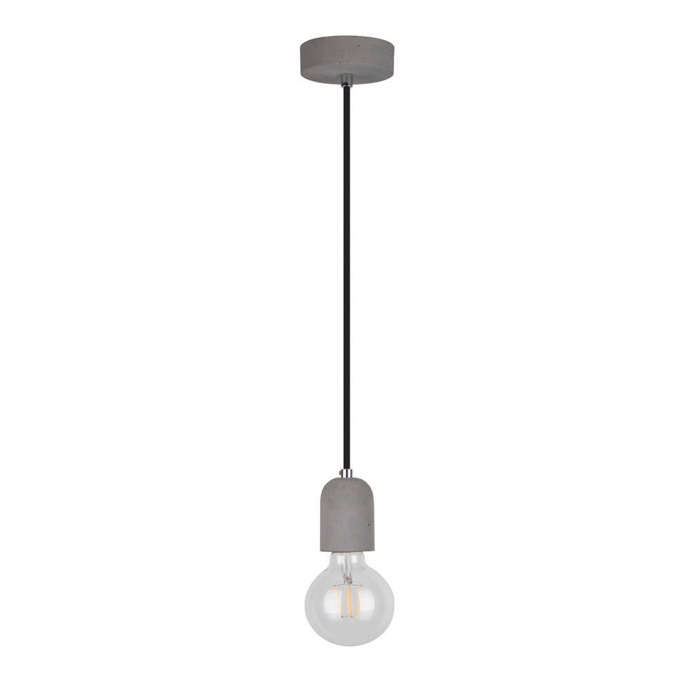 SPOT Light Pendelleuchte 9779136 grau Beton L/D: ca. 90x10 cm E27 1 Brennst günstig online kaufen