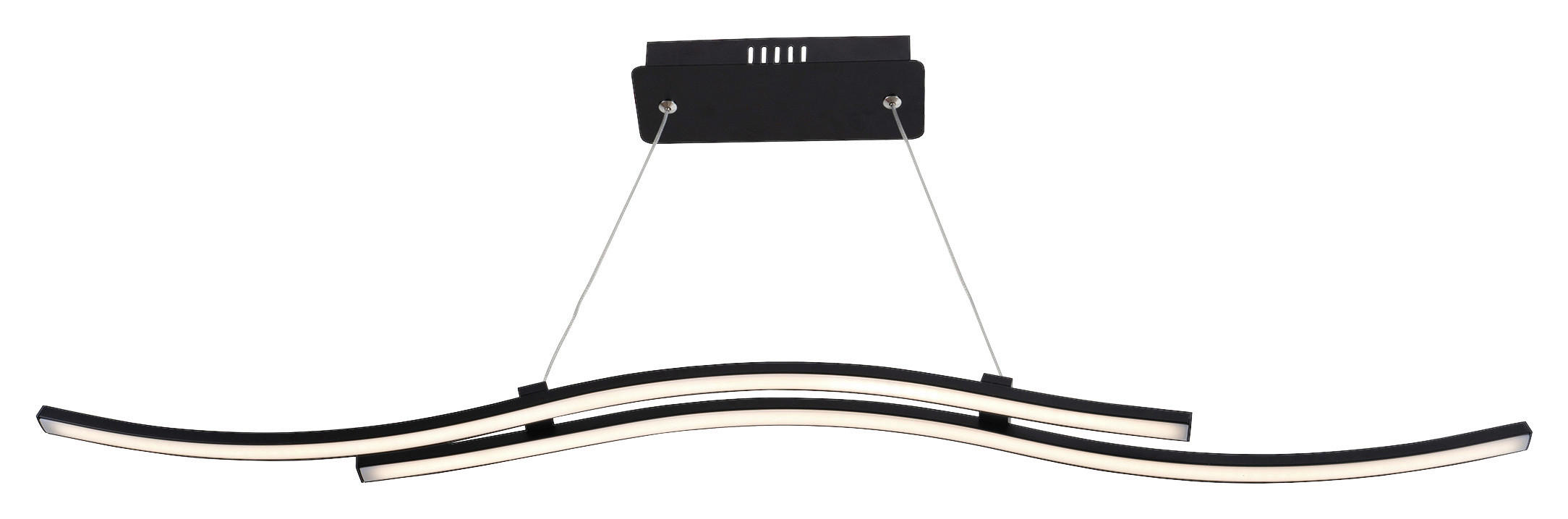 Näve Leuchten Pendelleuchte 7091722 schwarz Kunststoff Metall B/H/T: ca. 8,5x110x96 cm null 2 Brennstellen Onda - schwarz (8,50/110,00/96,00cm) - Näve Leuchten