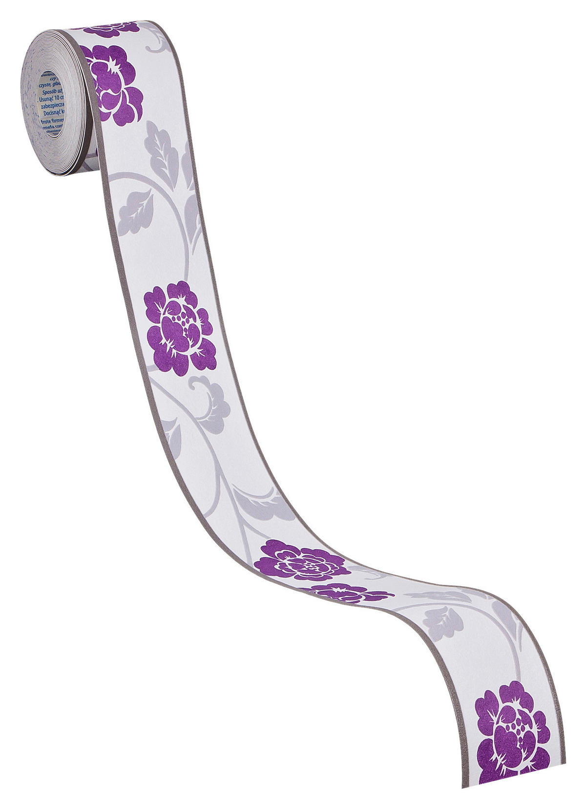 A.S.Création Bordüre grau violett B/H/D: ca. 5x500x8,3 cm Bordüre_selbstklebend - grau/violett (8,30/500,00cm) - A.S.Creation