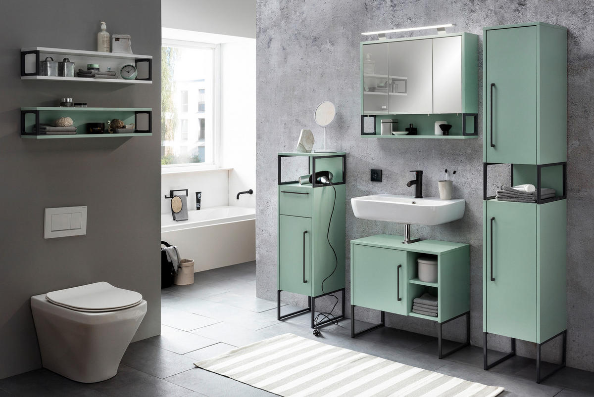 Spiegelschrank Limone mint B/H/T: ca. 70x66,1x16 cm Limone - mint (70,00/66,10/16,00cm) - Möbelpartner