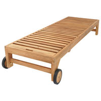 AXI Outdoor Living Gartenliege Rama braun Teakholz B/H/L: ca. 65x30x200 cm Rama - braun/beige (200,00/65,00/30,00cm) - AXI Outdoor Living