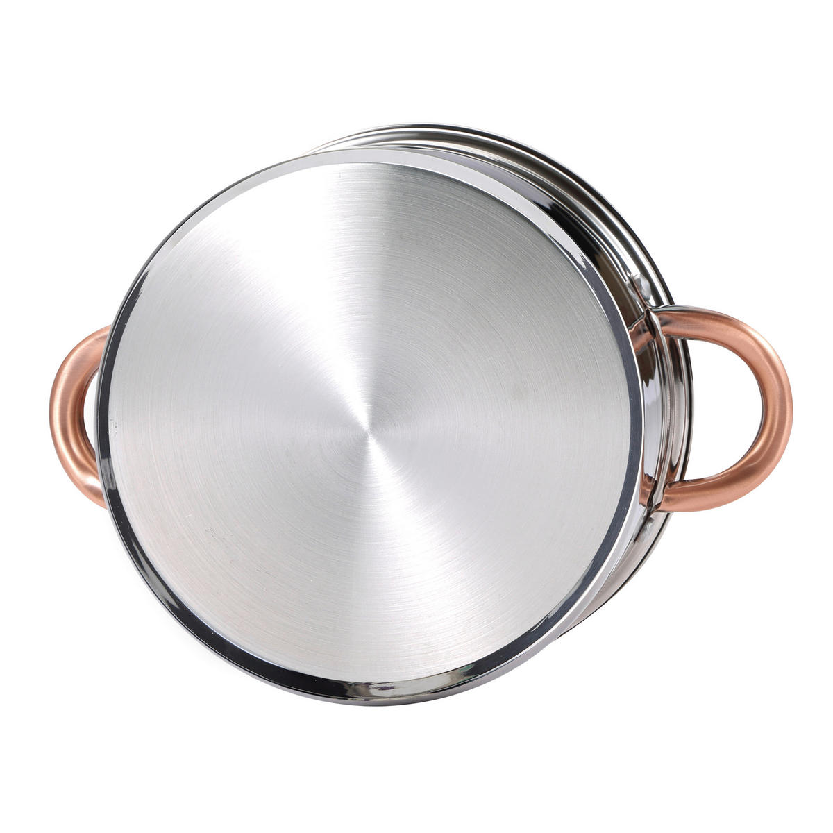 SAN IGNACIO Kochgeschirrset Altea silber Edelstahl 8 tlg. Altea - silber/bronze (29,00/27,00/26,00cm) - SAN IGNACIO