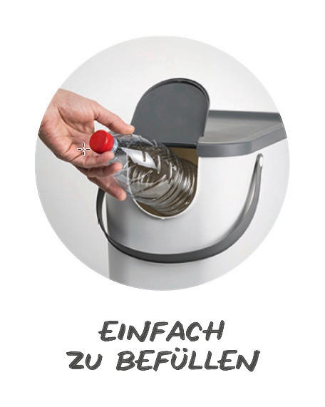 Rotho Abfalleimer anthrazit B/H/L: ca. 23,5x34x40 cm Abfalleimer_Albula 25l - anthrazit (40,00/23,50/34,00cm) - Rotho