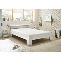 Futonbett Lyon weiß Beton Optik Liegefläche B/L: ca. 140x200 cm Lyon - Beton/weiß (146,00/69,00/211,00cm)