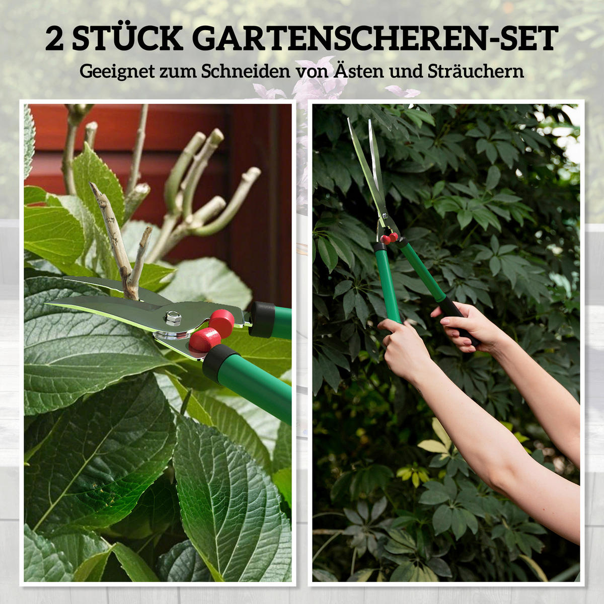 Outsunny Gartenwerkzeug-Set grün Kunststoff B/H/L: ca. 17x4,5x51 cm Gartenwerkzeug-Set - grün (51,00/17,00/4,50cm) - Outsunny