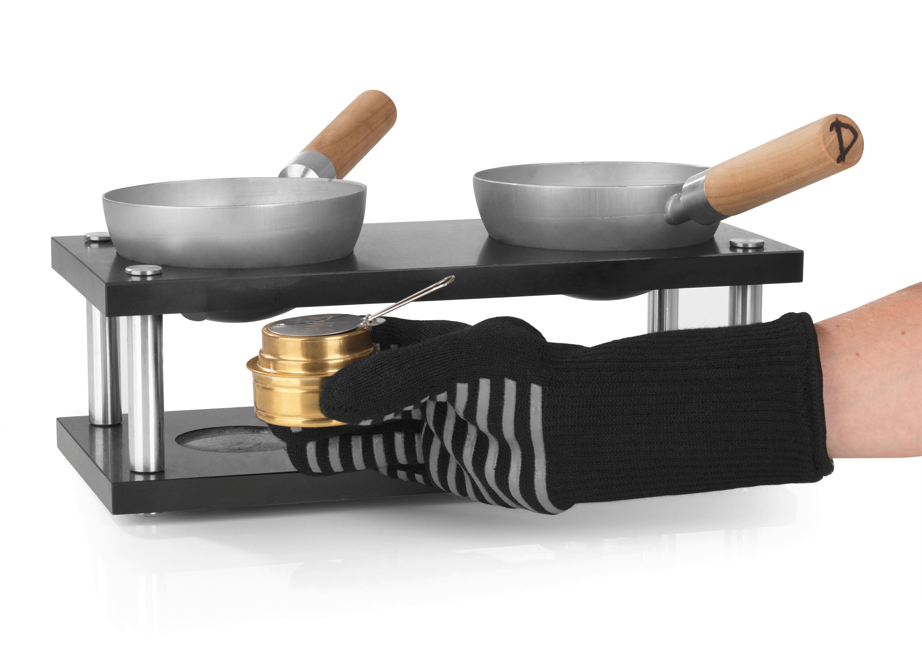 DeWok Haushaltshelfer schwarz Baumwolle Grillhandschuhe_2erSet_DeWok - schwarz/grau - DeWok