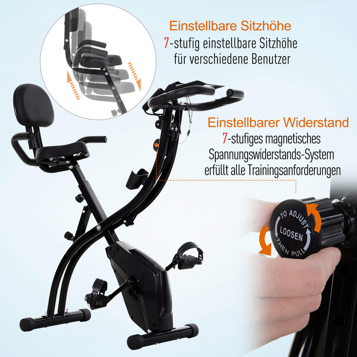 HOMCOM Fahrradtrainer schwarz Stahl Fahrradtrainer - schwarz - HOMCOM