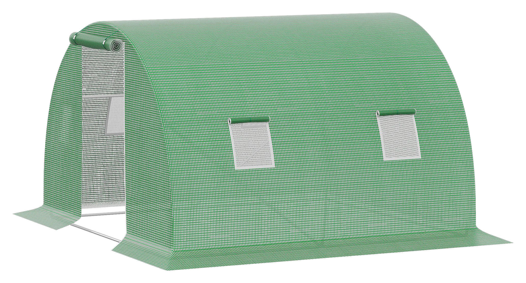 Outsunny Gewächshaus B/H/L: ca. 300x200x300 cm Gewächshaus - grün (300,00/300,00/200,00cm) - Outsunny