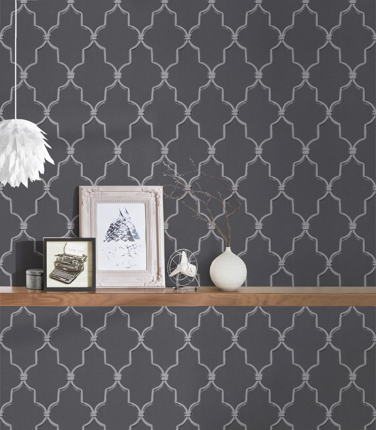 A.S.Creation Vliestapete Black & White Barock grau B/L: ca. 53x1005 cm Black & White - grau (53,00/1005,00cm) - A.S.Creation
