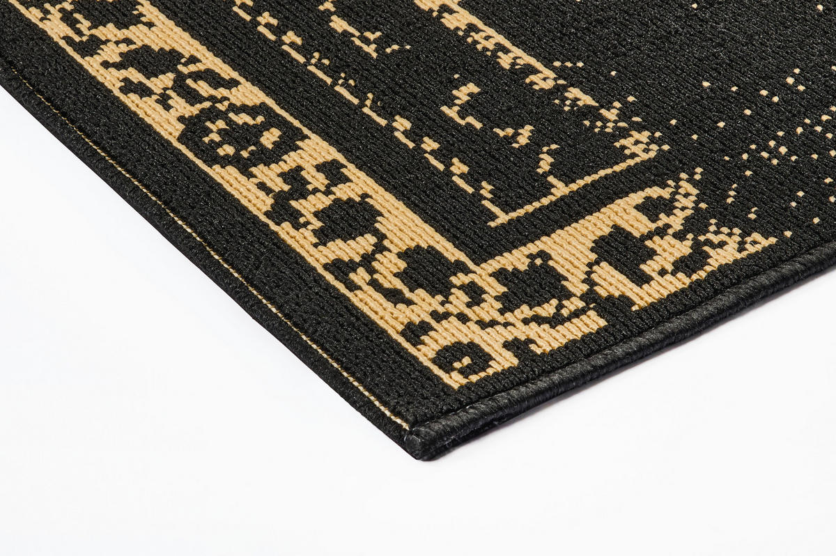 Webteppich Luxus schwarz B/L: ca. 120x170 cm Luxus - gold/schwarz (120,00/170,00cm)