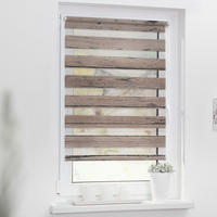 Doppelrollo Duo Bretter braun B/T: ca. 45x150 cm Duo Bretter - braun (45,00/150,00cm) - LICHTBLICK