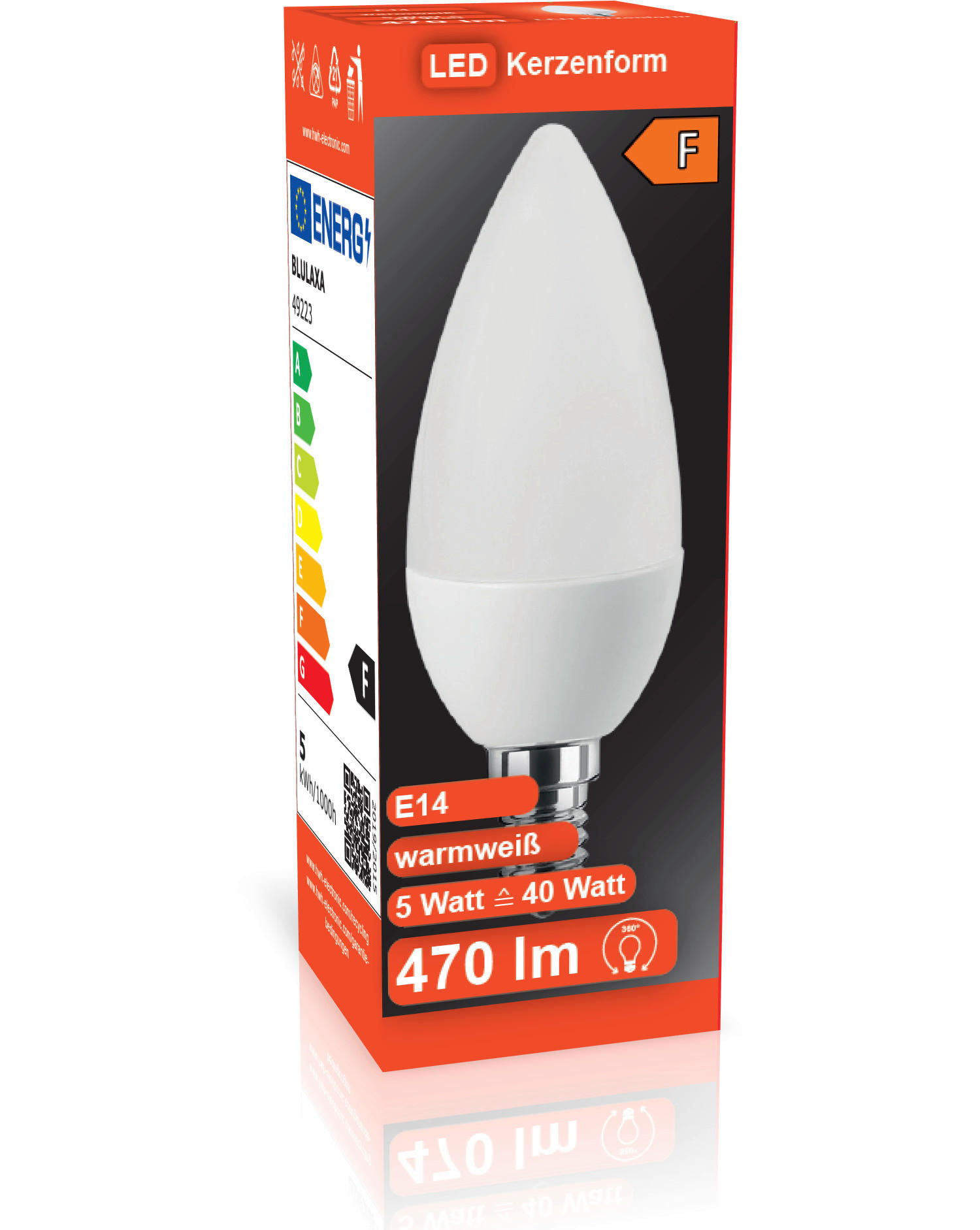 Blulaxa Leuchtmittel 49223 E14 LED-Leuchtmittel_Blulaxa E14 - weiß (4,00/10,00cm) - Blulaxa