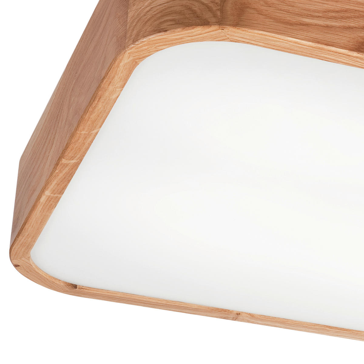 Lamkur Deckenleuchte GASPAR 48888 Eiche Eiche Holz Glas H/L: ca. 8x45 cm E27 4 Brennstellen Gaspar - Eiche (45,00cm) - Lamkur