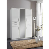 Kleiderschrank Koblenz weiß B/H/T: ca. 135x198x58 cm Koblenz - weiß/grau (135,00/198,00/58,00cm)