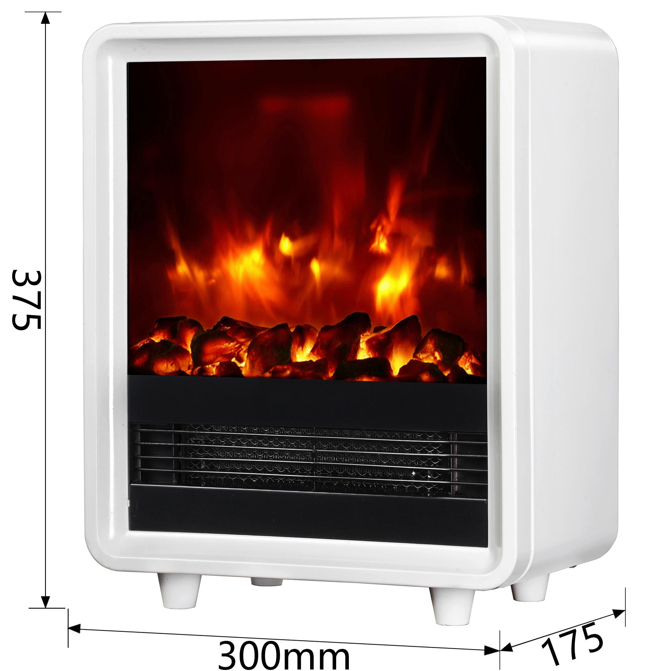 Balderia Elektrischer-Kamin George EF63B-WE B/H/L: ca. 17,5x37,5x30 cm Elektro-Kamin George - (30,00/17,50/37,50cm) - Balderia
