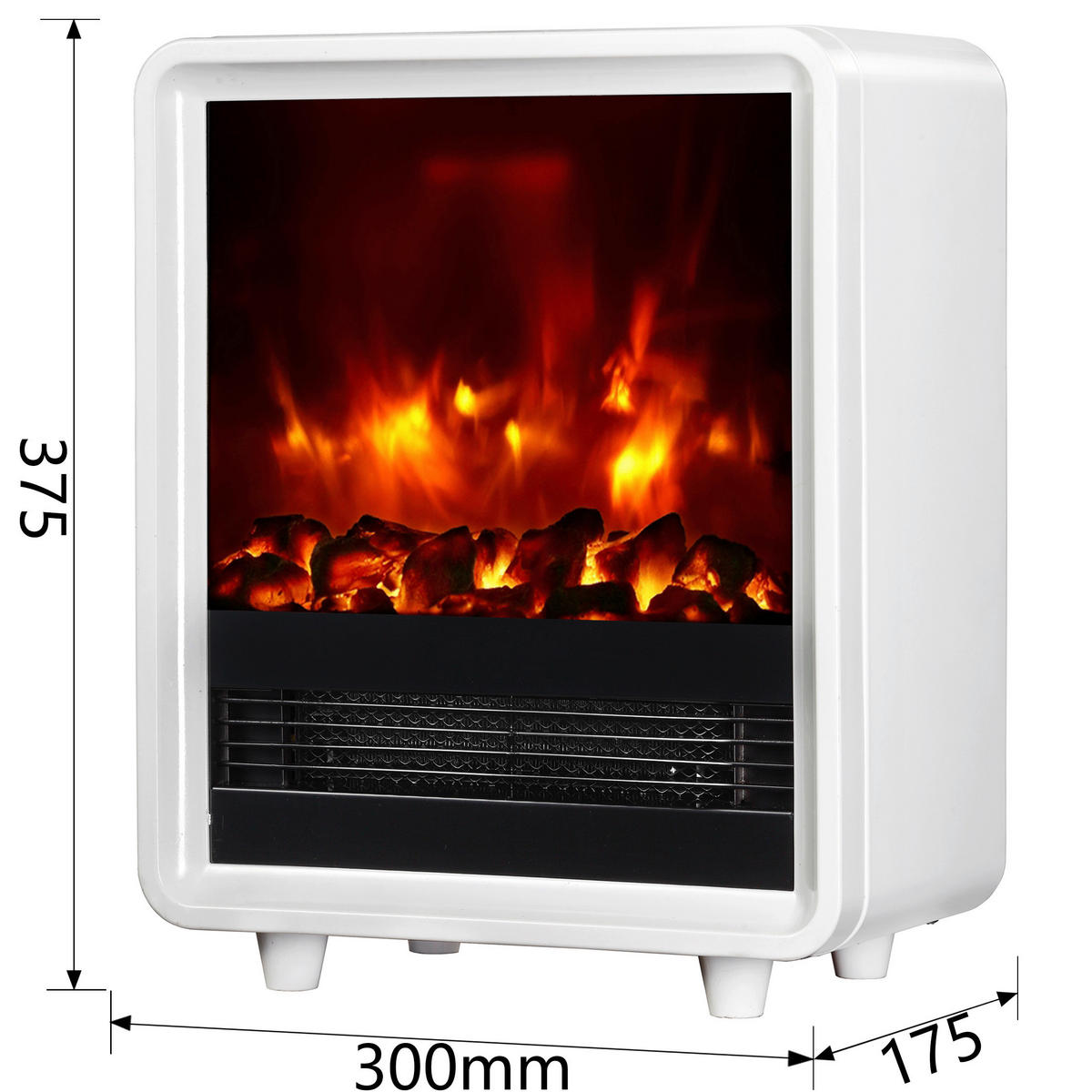 Balderia Elektrischer-Kamin George EF63B-WE B/H/L: ca. 17,5x37,5x30 cm Elektro-Kamin George - (30,00/17,50/37,50cm) - Balderia