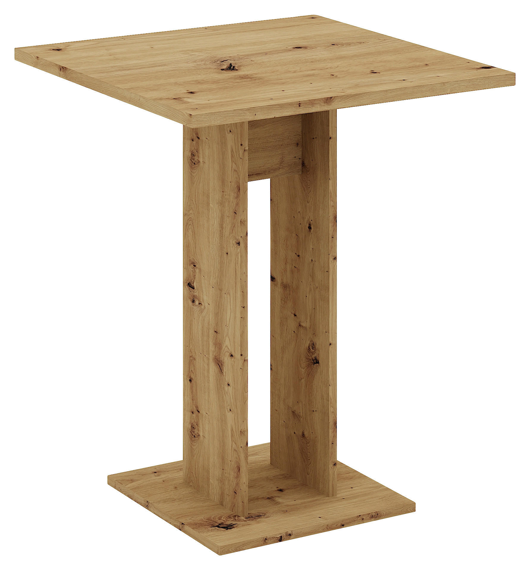 Tisch EVERT Eiche Artisan Nachbildung B/H/T: ca. 67,5x78x67,5 cm EVERT - Eiche (67,50/78,00/67,50cm) - WIPMEB