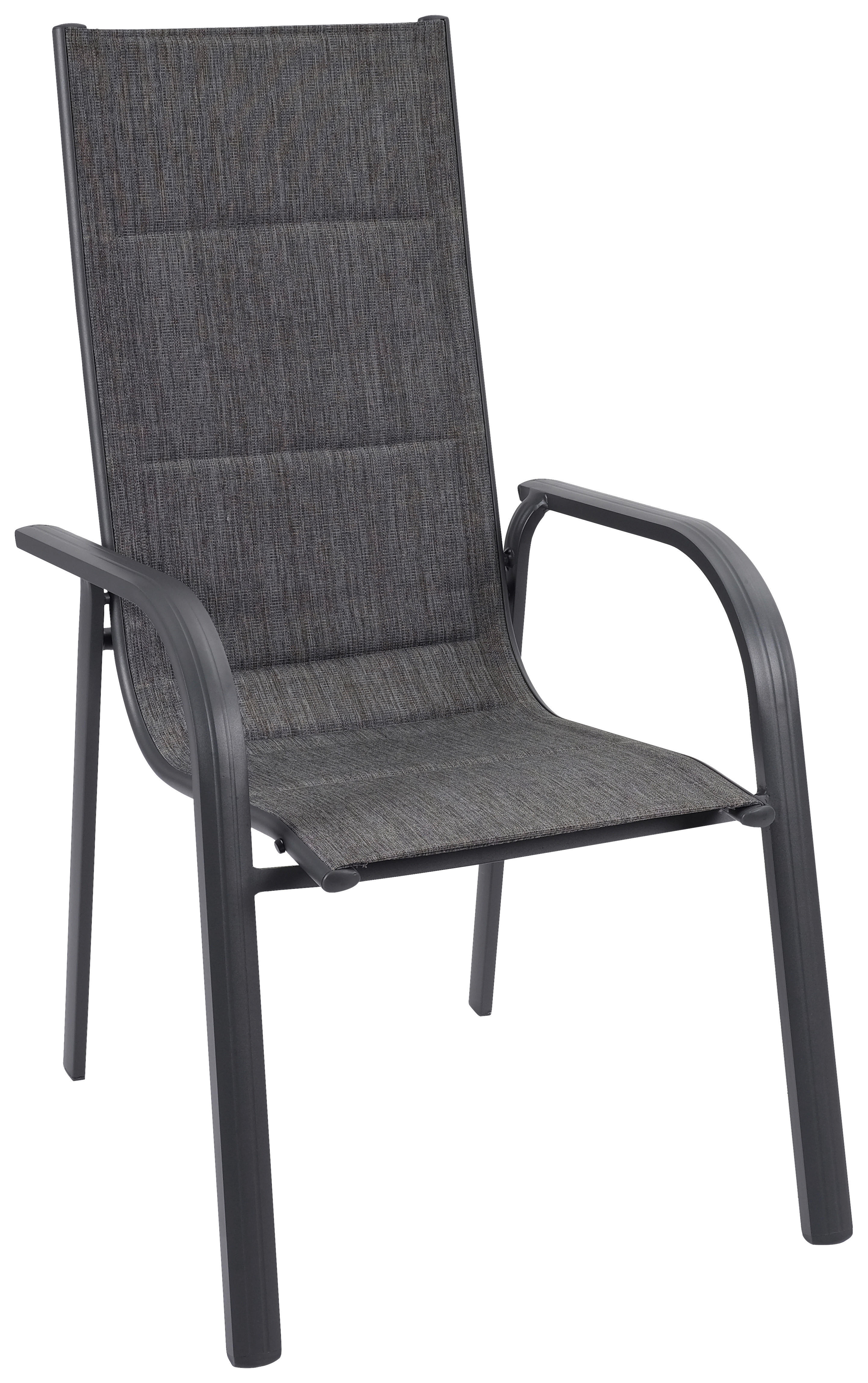 POCOline Stapelsessel Boston anthrazit Alu B/H/L: ca. 74x109x60 cm Boston - anthrazit (60,00/74,00/109,00cm) - POCOline