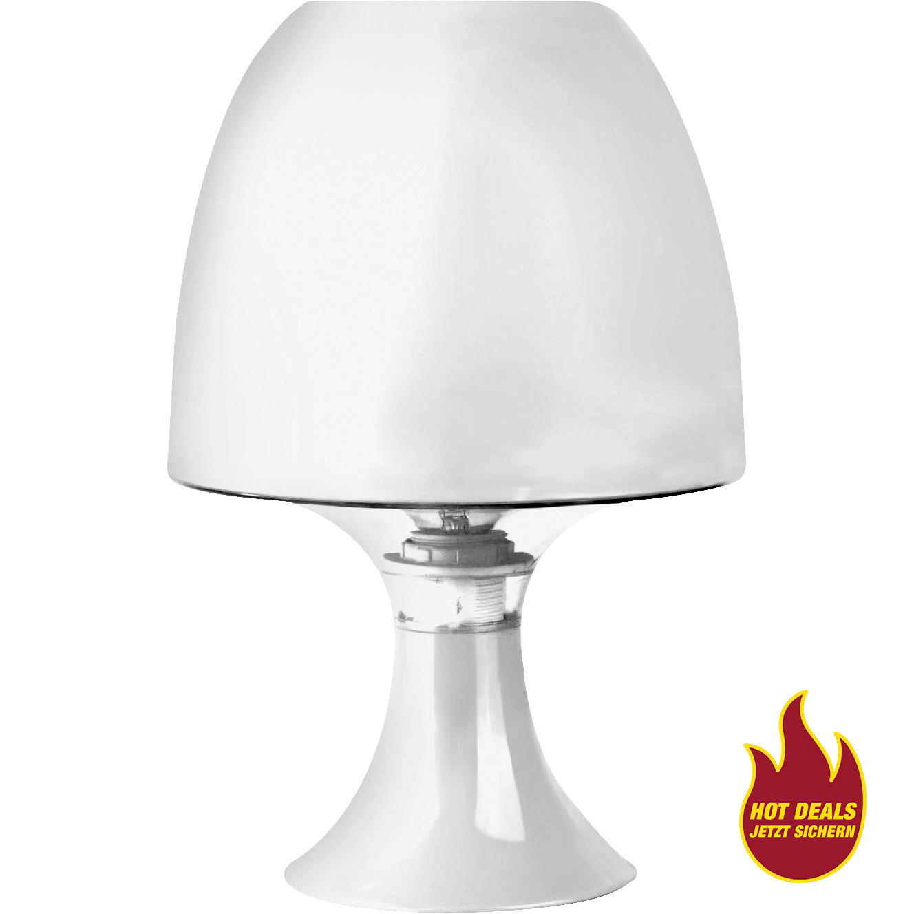 POCOline Tischleuchte Sveta weiß Kunststoff H: ca. 24 cm E14 1 Brennstellen Sveta - weiß (24,00cm) - POCOline