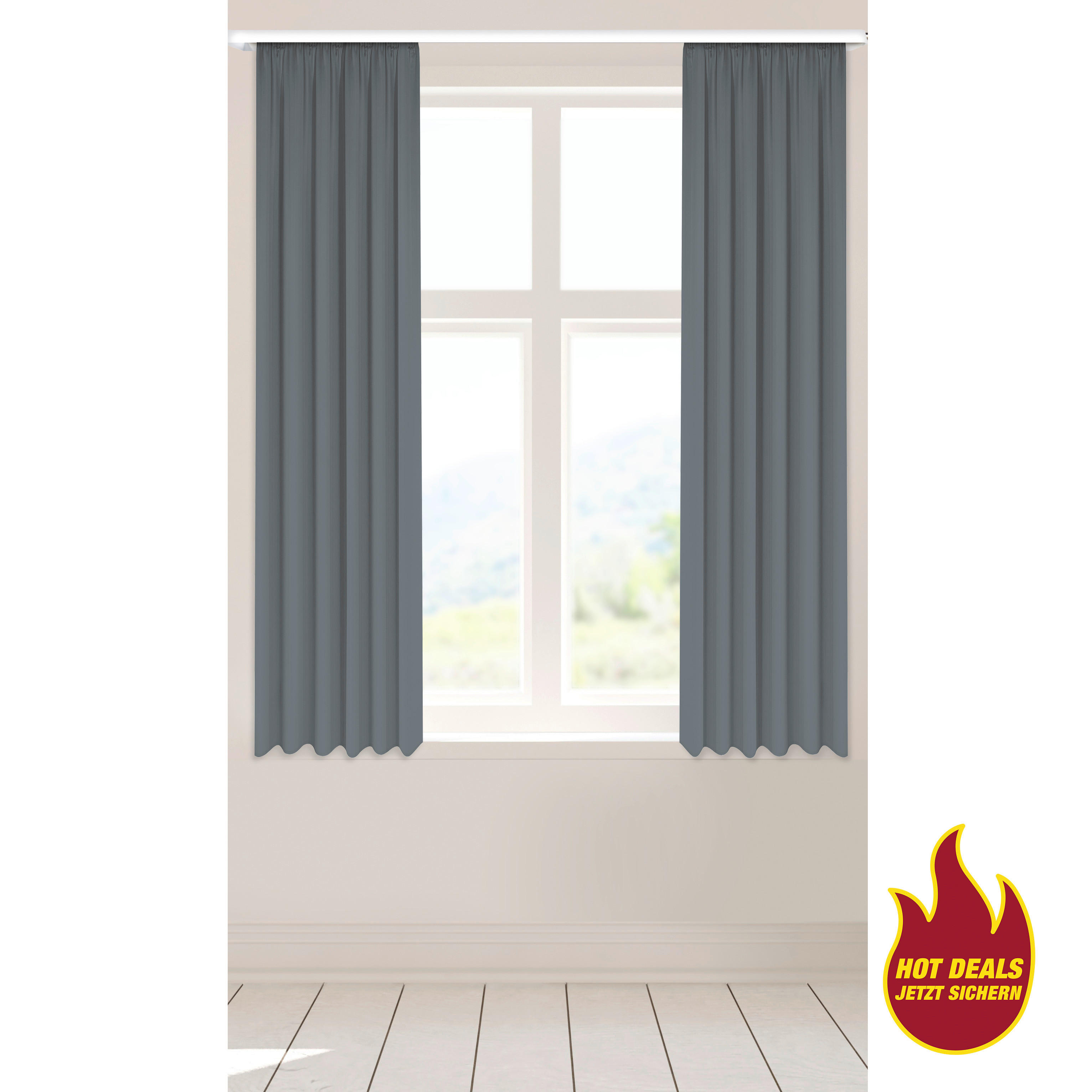 Verdunklungsvorhang Juna anthrazit B/L: ca. 135x175 cm Juna - anthrazit (135,00/175,00cm) - POCOline