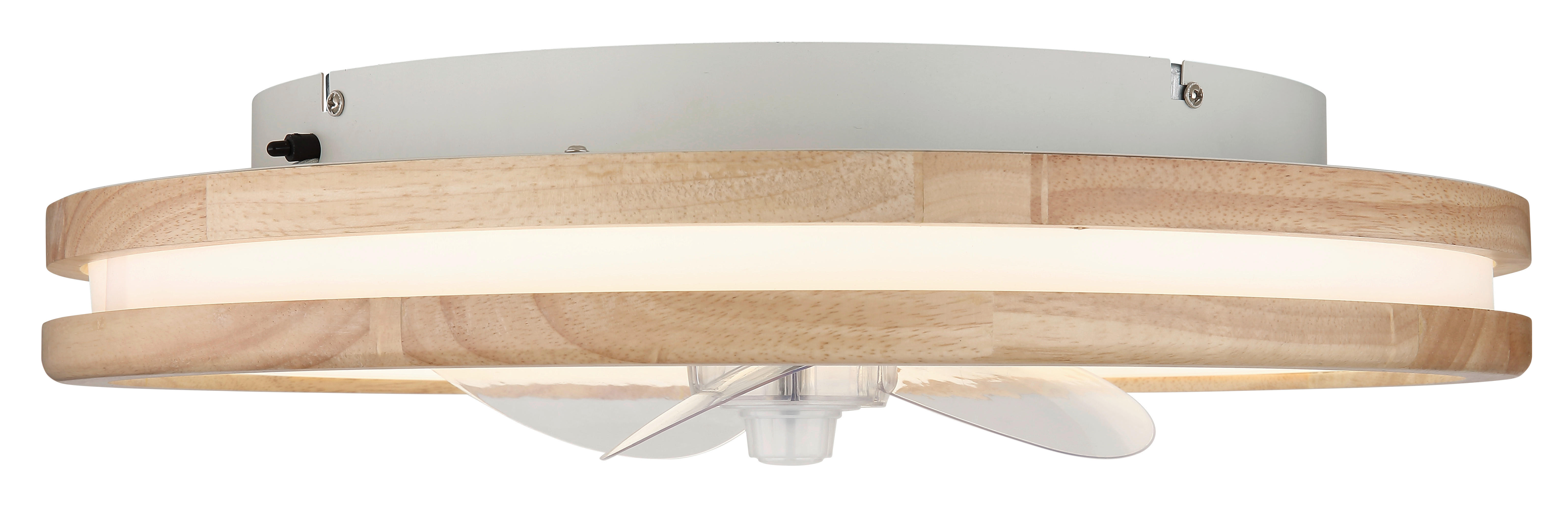 GLOBO Deckenventilator Opal weiß dunkelbraun H/D: ca. 12,5x50 cm max. 30 W GATIAN - dunkelbraun/weiß (50,00/12,50cm) - GLOBO