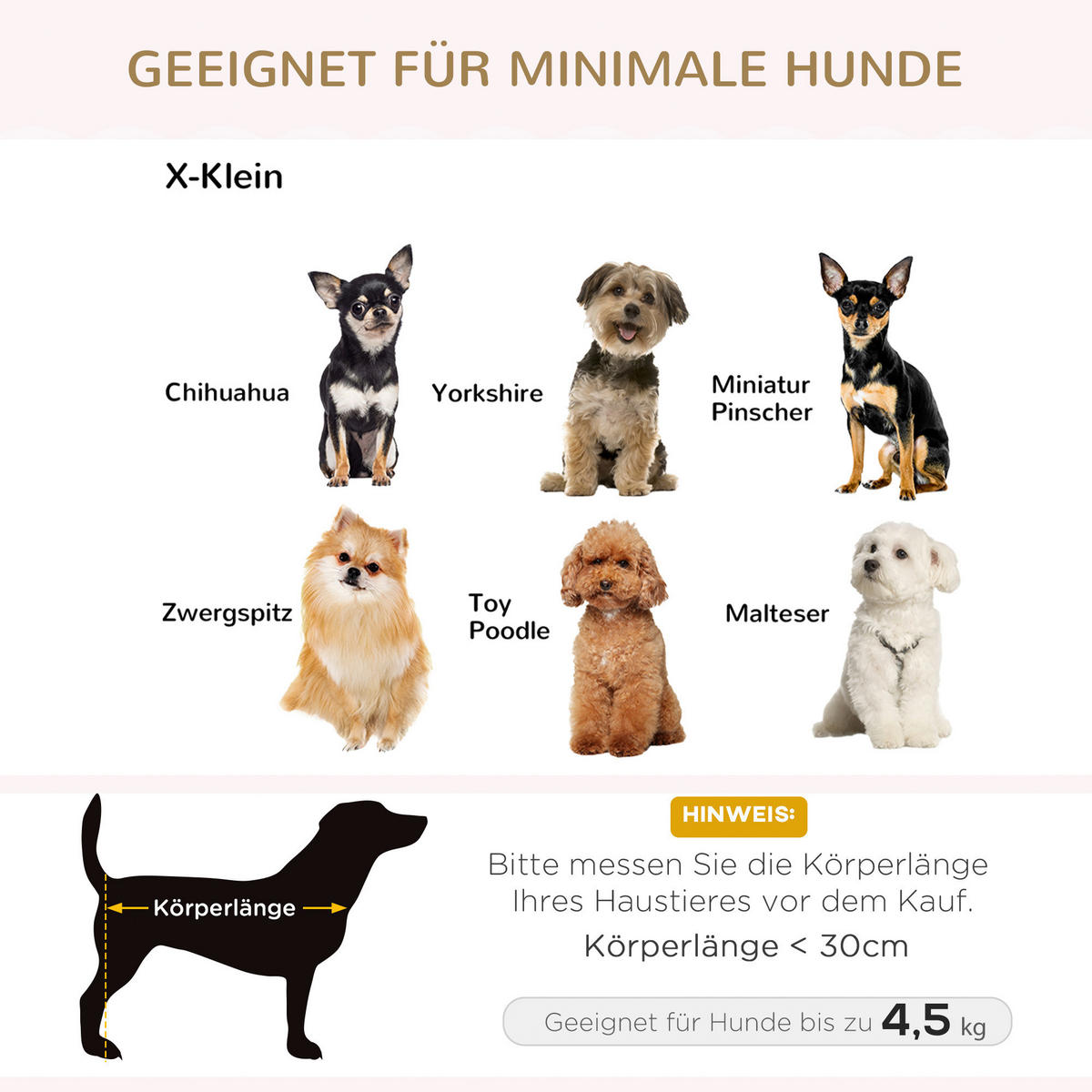 PawHut Hundebett weiß Kiefer B/H/L: ca. 47x30x70 cm Hundebett - weiß (70,00/47,00/30,00cm) - PawHut